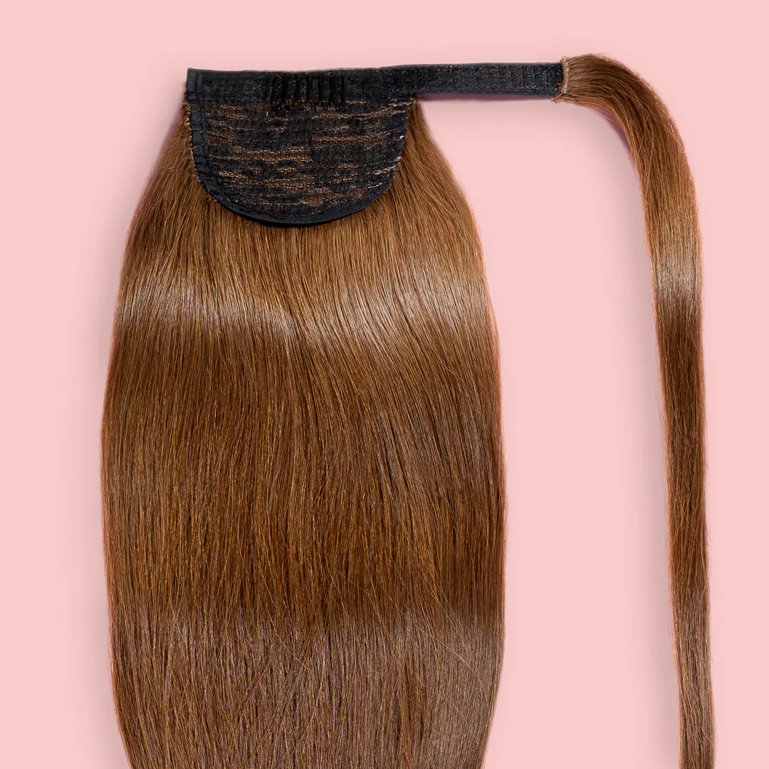 KUCYK NATURALNY 50-70 CM #6B CIEPŁY BRĄZ - Image 3