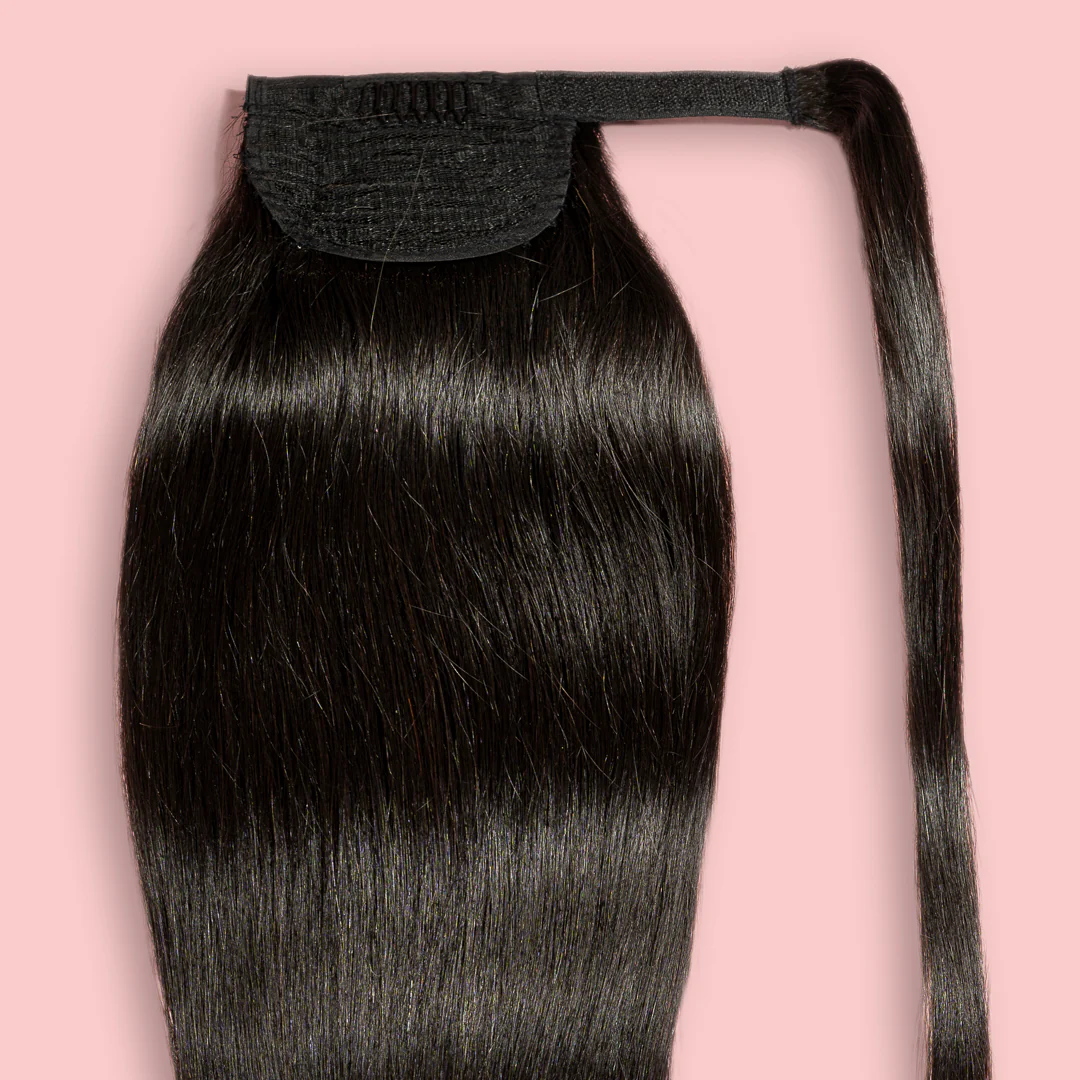 KUCYK NATURALNY 50-70 CM #1B GŁĘBOKI CIEMNY BRĄZ - Image 3